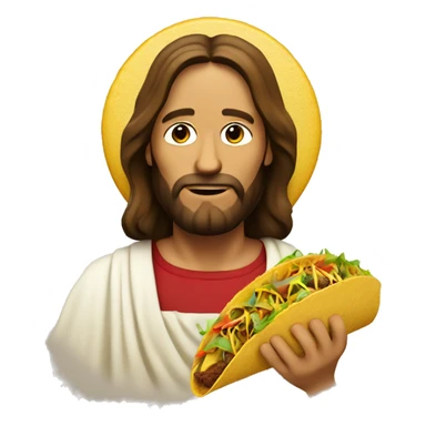 Jesus Christ with a taco sticker