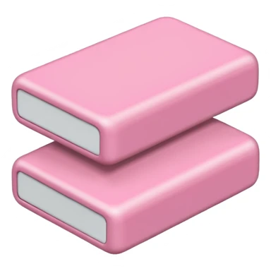 classic pink rectangular eraser sticker