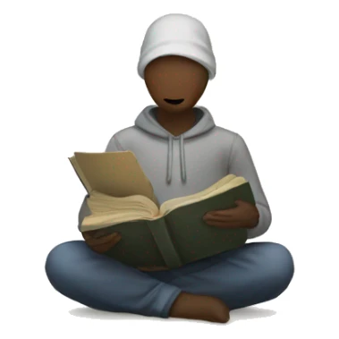 anonymous storyteller with book sticker