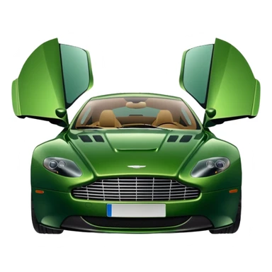 green aston martin doors open sticker
