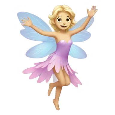 waving fairy sticker