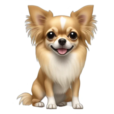 Long hair sand chihuahua napoleon sticker