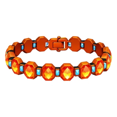 low poly fire bracelet gems sticker