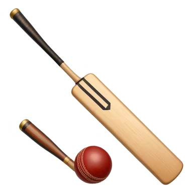 Cricket bat and ball sticker