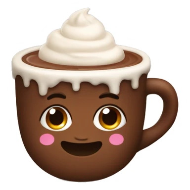 cute hot chocolate cup sticker