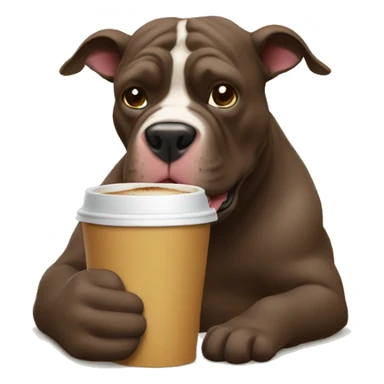 ingles BULLDO drinking coffee sticker