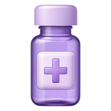Aesthetic packaging of medicines in lavender color sticker