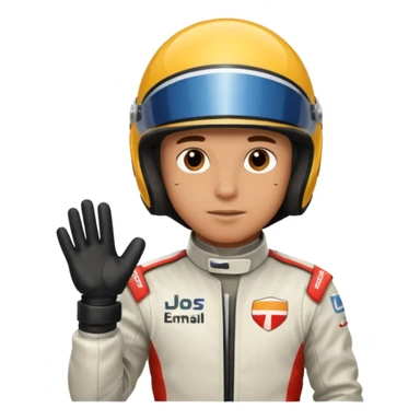 Formula racer man sticker