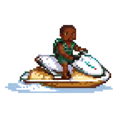 black man on a jet ski sticker