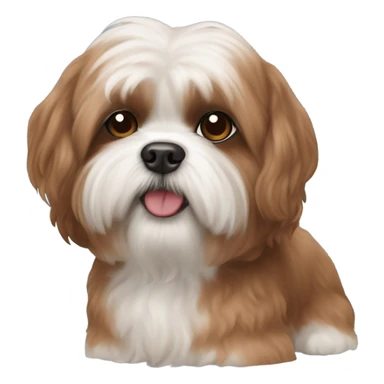 A shitz bichon redish brown dog sticker