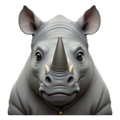 cinematic-noble-rhinoceros-portrait-emoji,-poised,-with-a-massive,-powerful-build-and-a-thick,-hide-of-slate-gray,-deep-set-soulful-piercing-eyes,-simplified-yet-sharp-and-sophisticated-features,-highly-detailed, with large black eyes, szoomed out showing houlders sticker