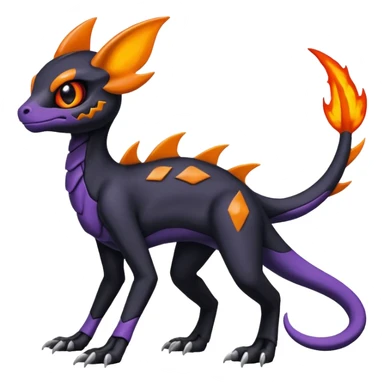 Shiny Duskull-Salandit-Umbreon-Fakémon-hybrid-creature (full body)  sticker