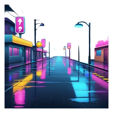 night street  sticker