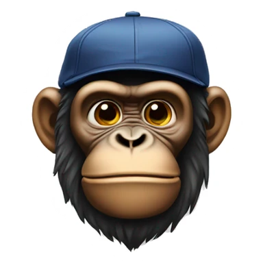 Ape wearing backwards cap sticker