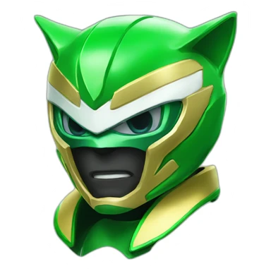 cat green power ranger sticker