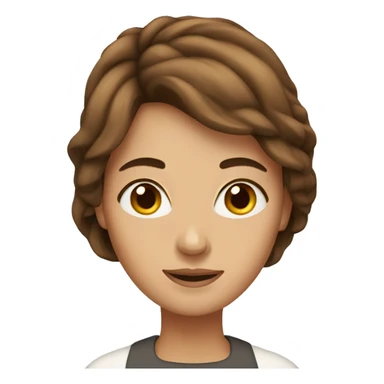 lady with brown hair sticker