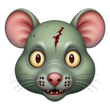 Zombie rat face sticker