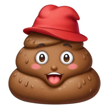 Poop wearing maga hat sticker