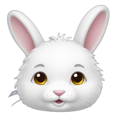 White Furred Rabbit sticker
