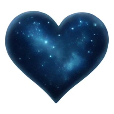 Blue galaxy heart sticker