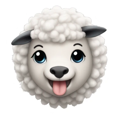 Lamb And shark combined but super cute and fluffy  sticker