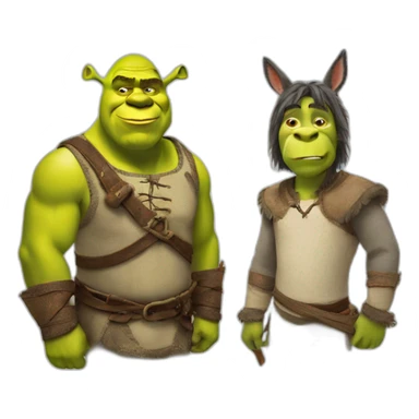 shrek and donkey sticker