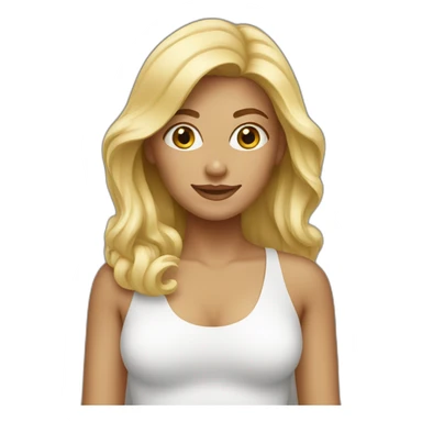beach blonde woman sticker