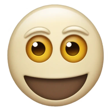 Face with 3 eyes, smiling, and looks like a pudding sticker