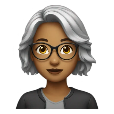 Girl in glasses sticker