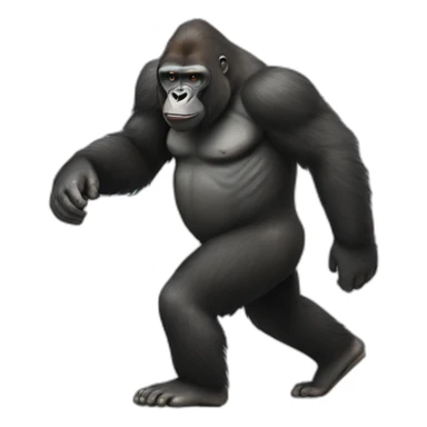 walking gorilla sticker