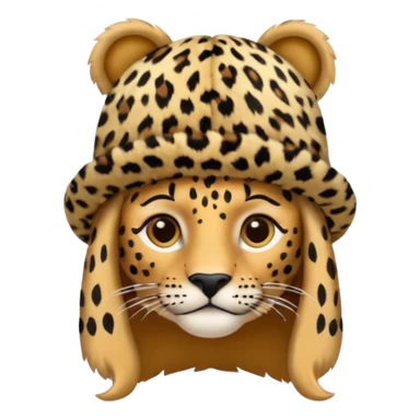 leopard print hat sticker
