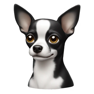 A black and white chihuahua  sticker