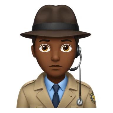 detective with earpiece sticker