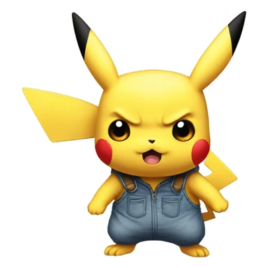 angry pikachu sticker