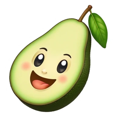 Smiling avocado sticker