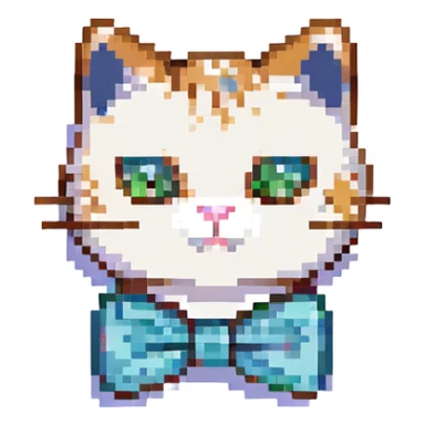 cat with a bowtie sticker