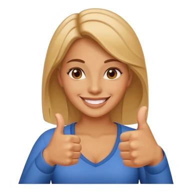 Thumbs up woman  sticker