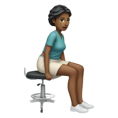 Woman Operation knee  sticker