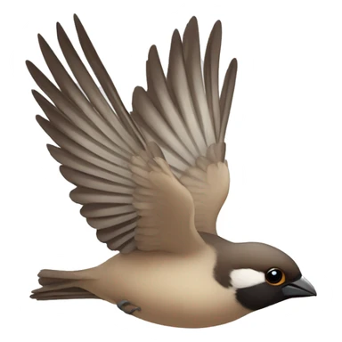 flying sparrow sticker
