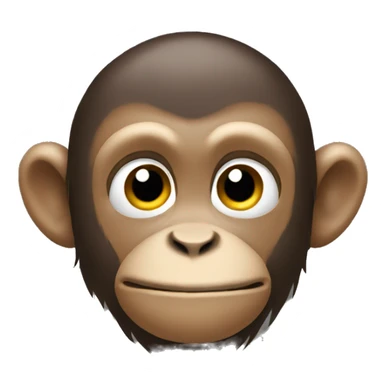 a monkey with hair and lipstick on  sticker