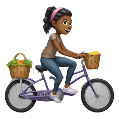 Girl riding bicycle  sticker