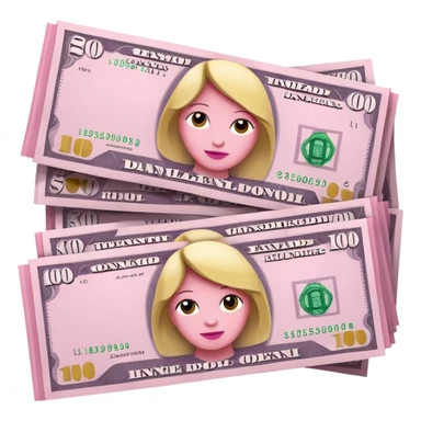 billetes rosa sticker