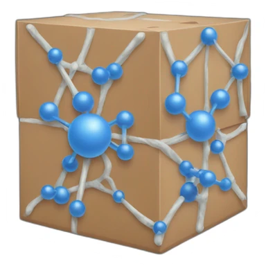 a box with atoms inside sticker