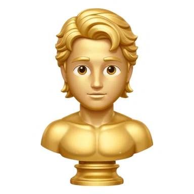 golden god statue sticker