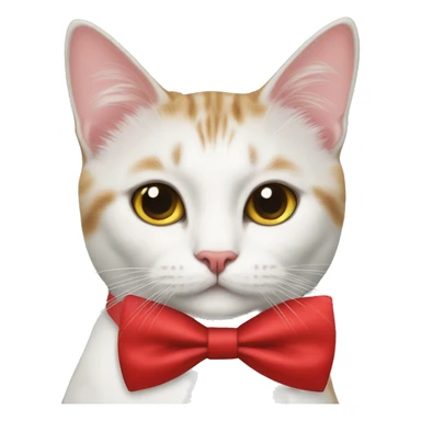 gigi the cat with a red bow tie sticker