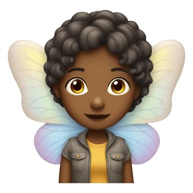 a girl with butterfly wings sticker