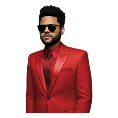 The weeknd red suit sticker