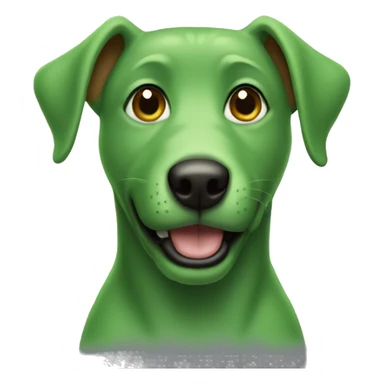 Green dog sticker