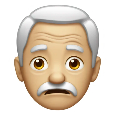 Crying old man sticker