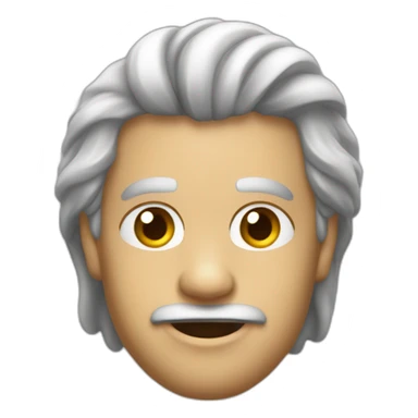 Menino com cabelo partido no meio, usando terno sticker